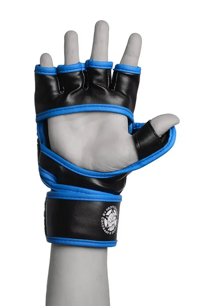 Рукавички для MMA Power Play 3058, Black/Blue - L - фото 3
