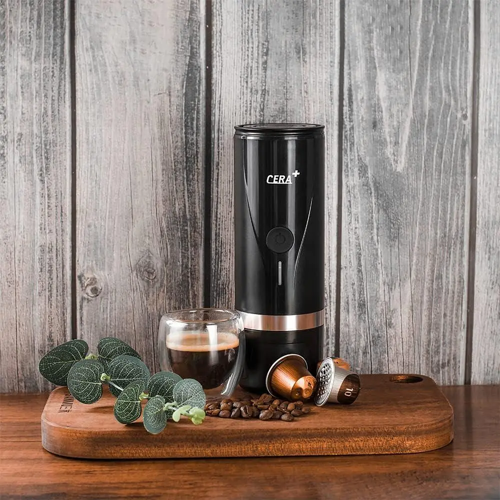 Портативна кавоварка CERA+ Travel Espresso Maker Outdoor для молотого кофе и капсул NS додавання кип'яченої води - фото 3