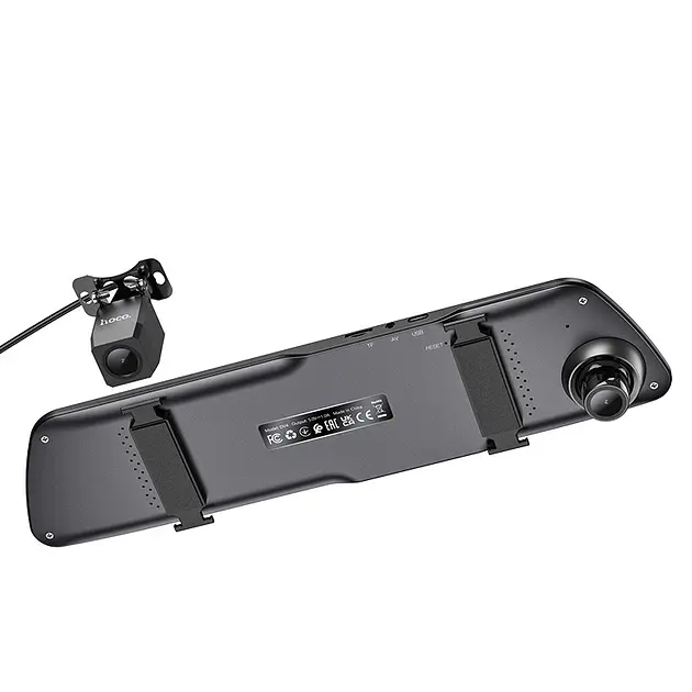 Автомобільний відеореєстратор Hoco DV4 4.5 Rearview Xiaomirror Driving Recorder (Dual-channel) Iron Grey - фото 2