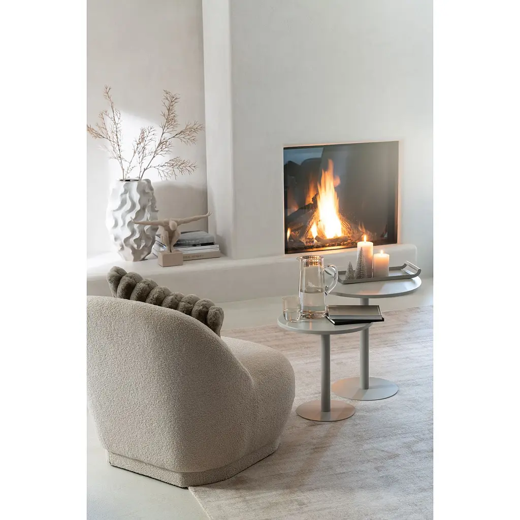 Кавові столики J-line металічний сірий (46280)  - фото 4