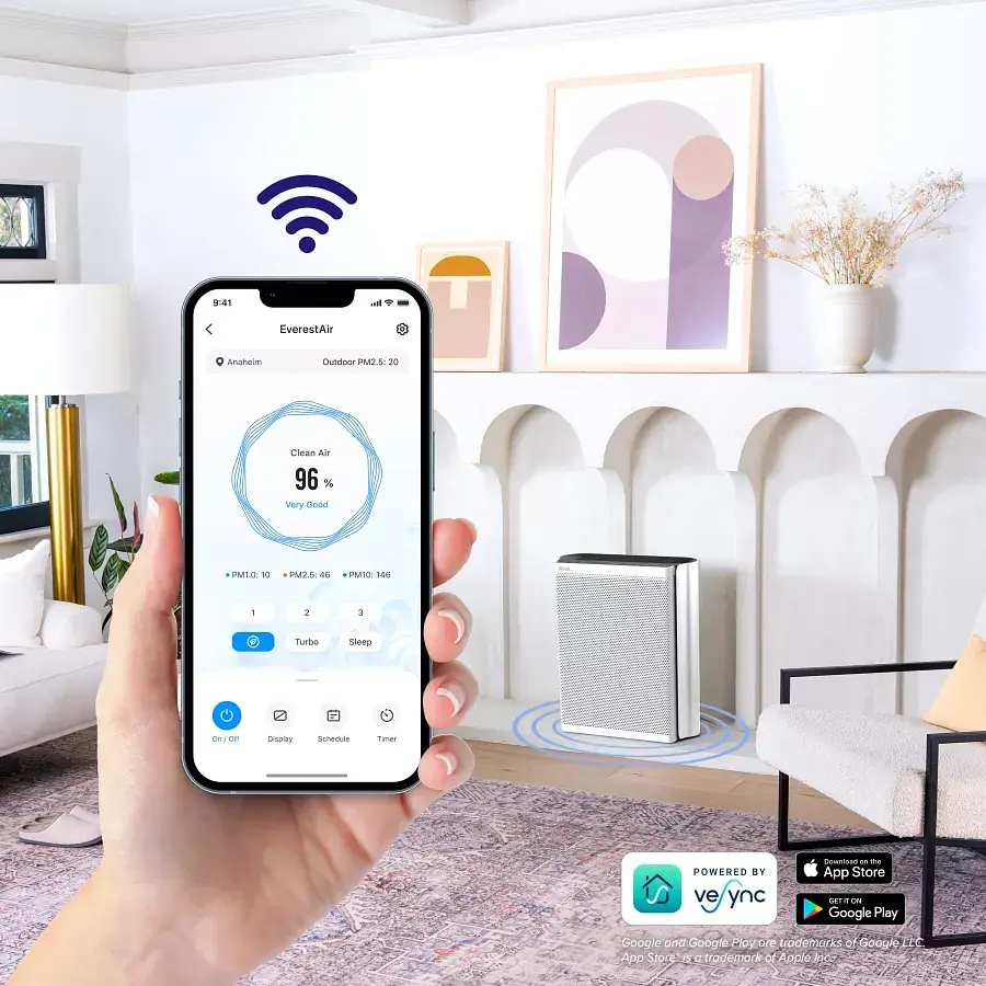 Очищувач повітря Levoit VeSync EverestAir Smart True HEPA LAP-EL551S-AEUR (HEAPAPLVSEU0148Y) - фото 5