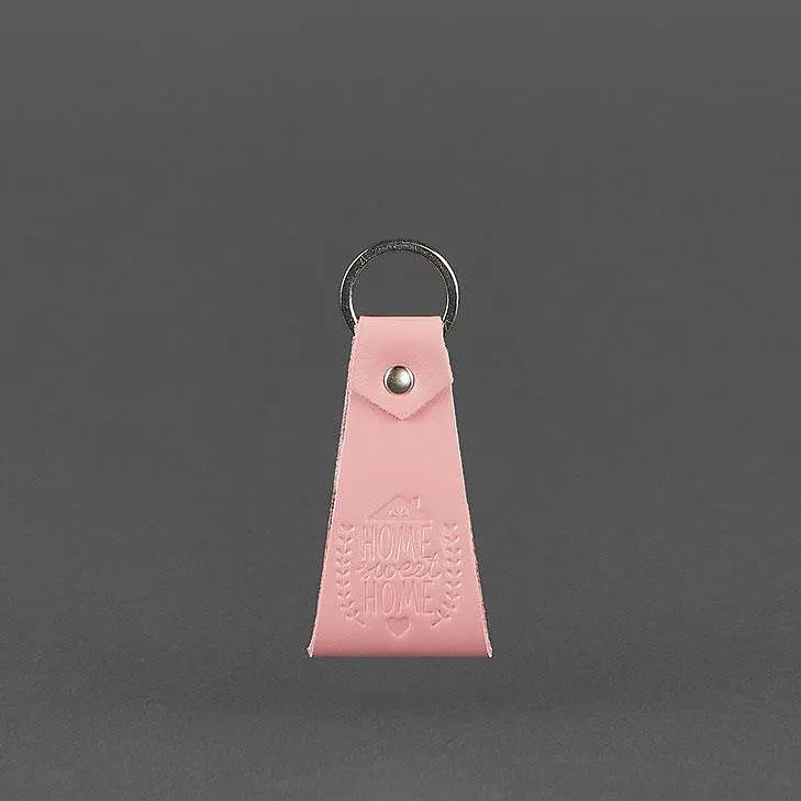 Шкіряний рожевий брелок-петля - фото 4