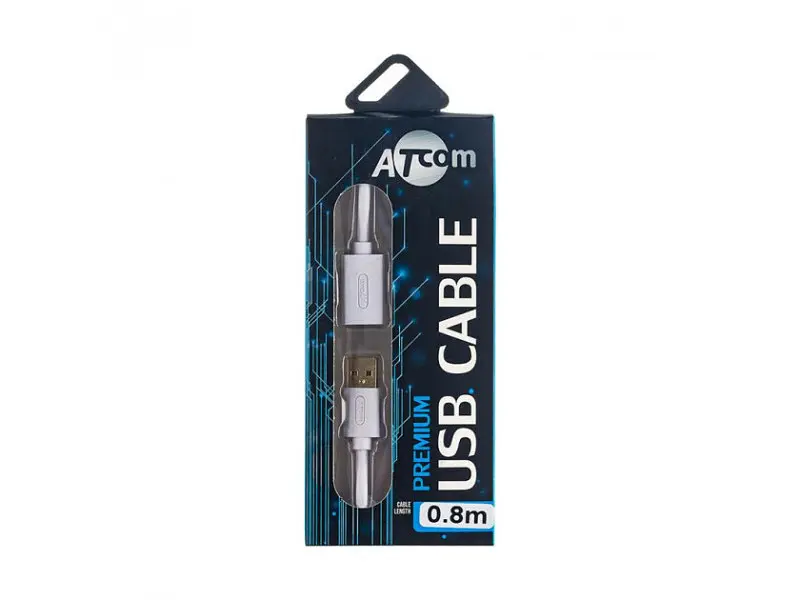 Кабель ATCOM (13424) USB 2.0 AM/AF, 0.8м, білий - фото 2
