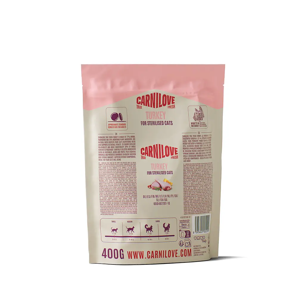 Сухий корм для стерилізованих котів Carnilove True Fresh Turkey Sterilised індичка 400 г - фото 2