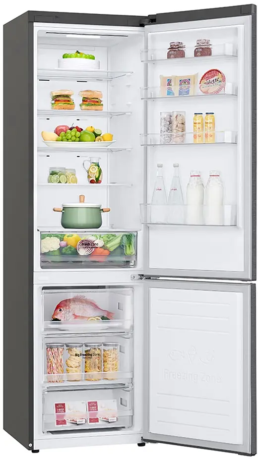 Холодильник LG GA-B509SLKM 203х68х60см 2 дв холодильне відділення 277 л морозильне відділення 107 л A++ NF Інв Диспл. зовнішній Графіт (GA-B509SLKM) - фото 6