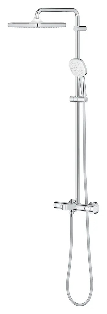 Душова система настінного монтажу з термостатом для ванни Grohe Tempesta System 250 Cube 26975001, Хром - фото 4