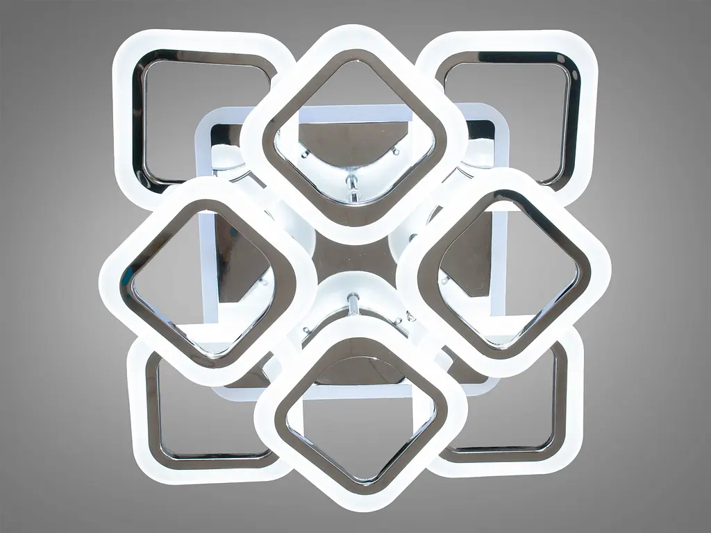 Светодиодная люстра смарт светильник с пультом, 110Вт, хром - фото 3