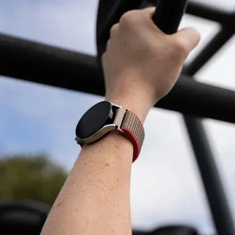 Ремінець нейлоновий на липучці BeWatch для Samsung Galaxy Watch 4/5/6 Бежевий (1011353.3UW) - фото 4