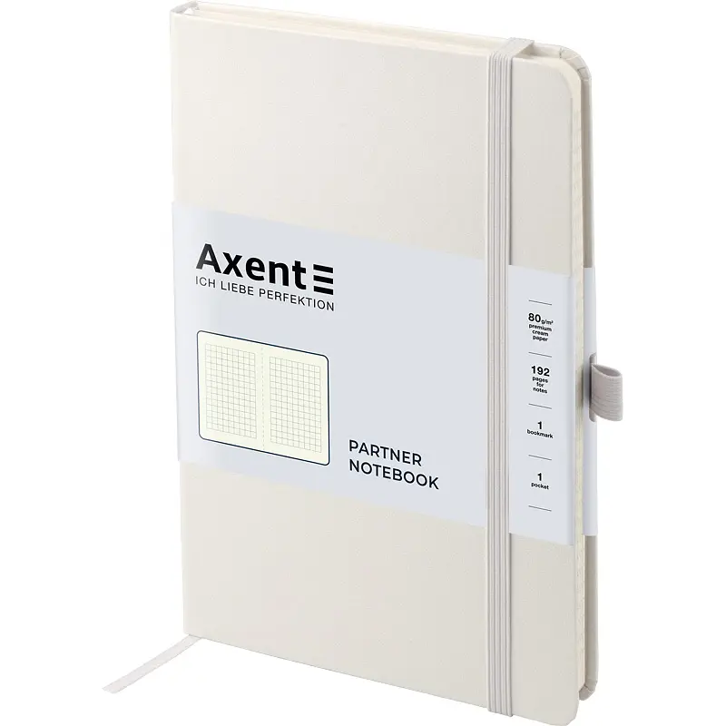 Книга записна Axent Partner A5- в клітинку 96 аркушів біла (8201-21-A) - фото 2