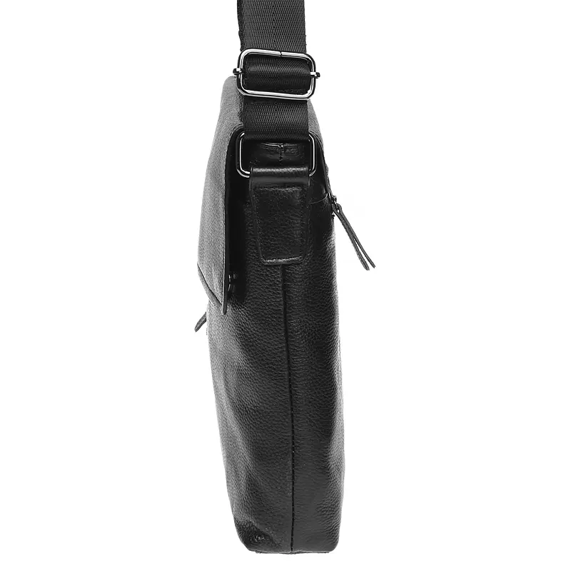 Чоловіча сумка Borsa Leather K17859 27x24x5 см Чорний (16183) - фото 5