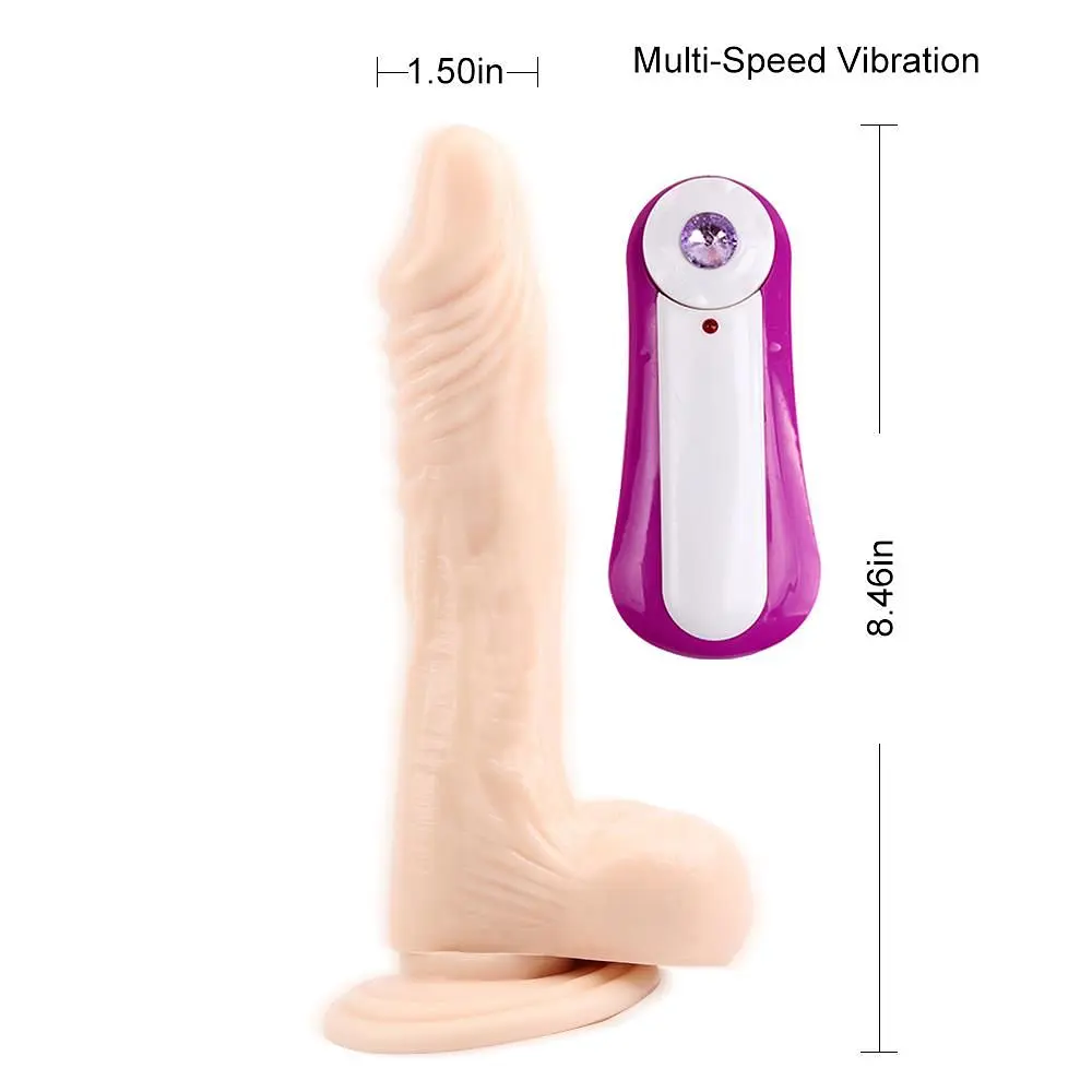 Вібратор Ballsy Super Cock James Deen 8.5", 21.5 см (тілесний) - фото 2