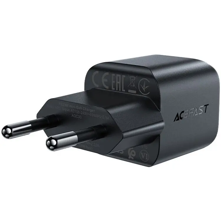 Зарядное устройство Acefast USB-C 20W Gan A73 mini Fast Charger Black (6974316282648) - фото 5