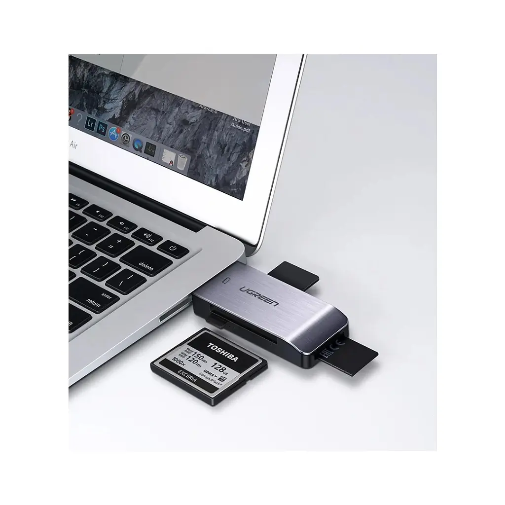 Зчитувач флеш-карт USB-A 3.0 to TF/SD/CF/MS Multifunction Card Reader Multi-Read Ugreen (50541) - фото 2