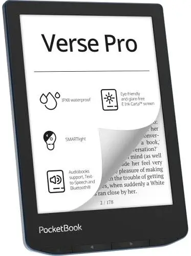 Електронна книга 6" Verse Pro, Azure, WiFi, 1448x1072 (E Ink Carta) PocketBook teh0028663 - фото 4