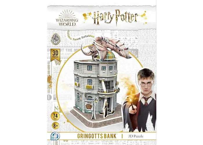 Пазл 4D Puzz 3D Банк Ґрінґотс Гаррі Поттер Gringotts Bank Set 3D puzzle 74 ел. (4dpuz005) - фото 2
