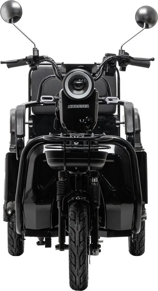 Электроскутер Трехколесный Crosser TR-5 Tranzit (1200W, 72V,24Ah) Черный - фото 9