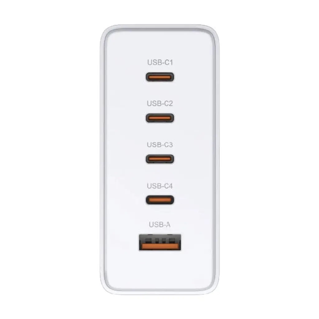 Зарядний пристрій D-Link 4xUSB-C + 1xUSB PD240W GaN white (DCF-241) - фото 2