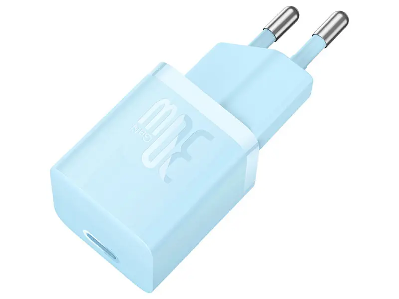Мережевий зарядний пристрій BASEUS GaN5 Fast Charger (mini) 1C 30 W Blue (CCGN070603) - фото 4