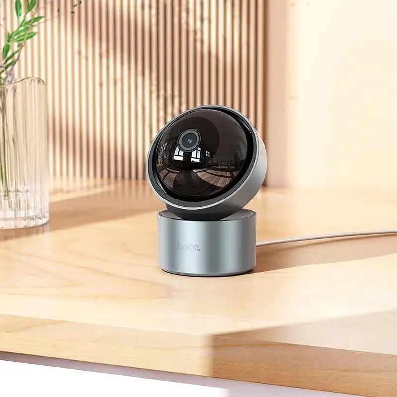 Камера видеонаблюдения Hoco D5 Indoor PTZ HD Camera поворотная серая - фото 5