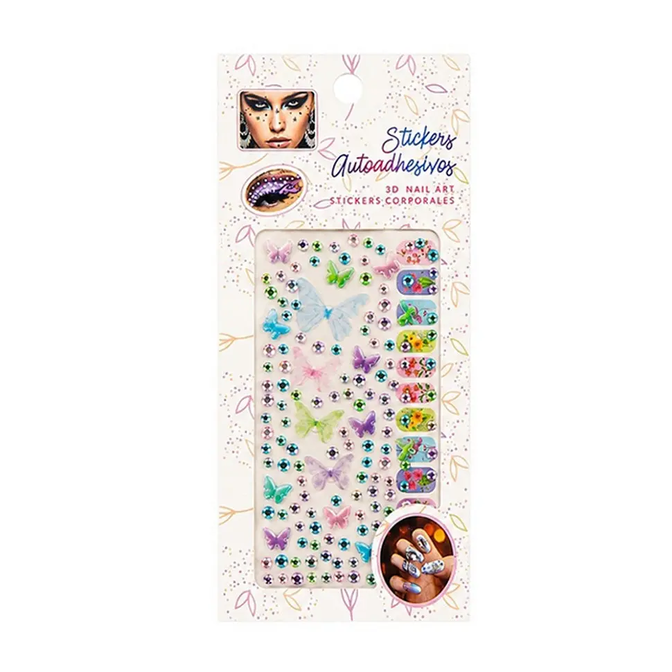 Наклейки декоративные Bambi XY-030(Multi-Color) для маникюра и макияжа