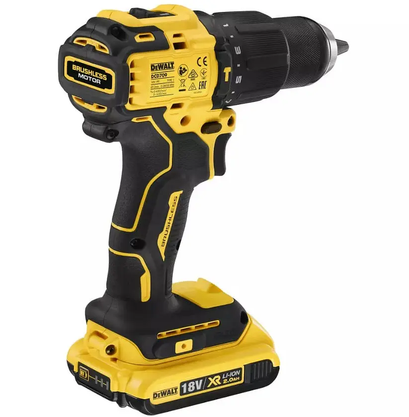 Дриль-шурупокрут акумуляторний DeWalt з АКБ та ЗП DCD709D2T - фото 5