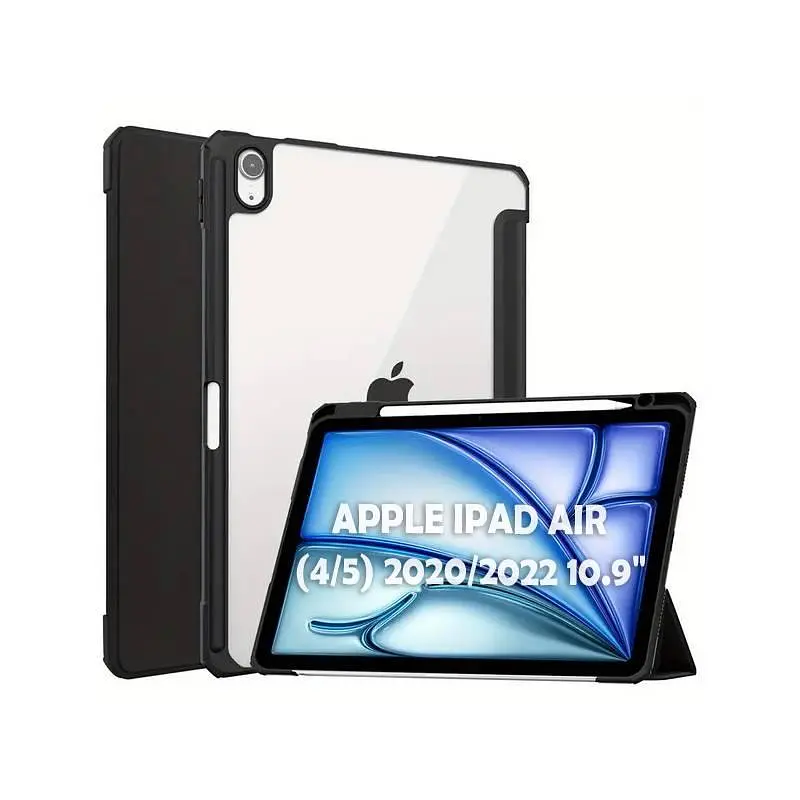 Чохол-книжка BeCover Soft Edge TPU з кріпленням Apple Pencil для Apple iPad Air (4/5) 2020/2022 10.9" Чорний (711696)