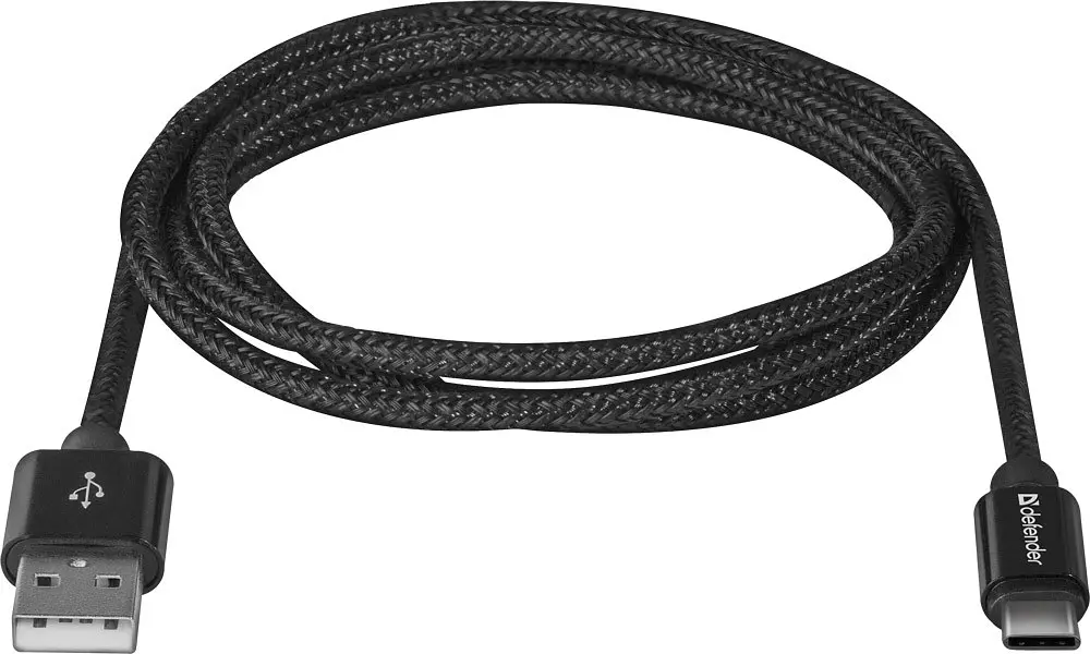 Кабель USB 2.0 AM-Type-CM, 1.0 м, чорний, 09-03T PRO Defender - фото 3