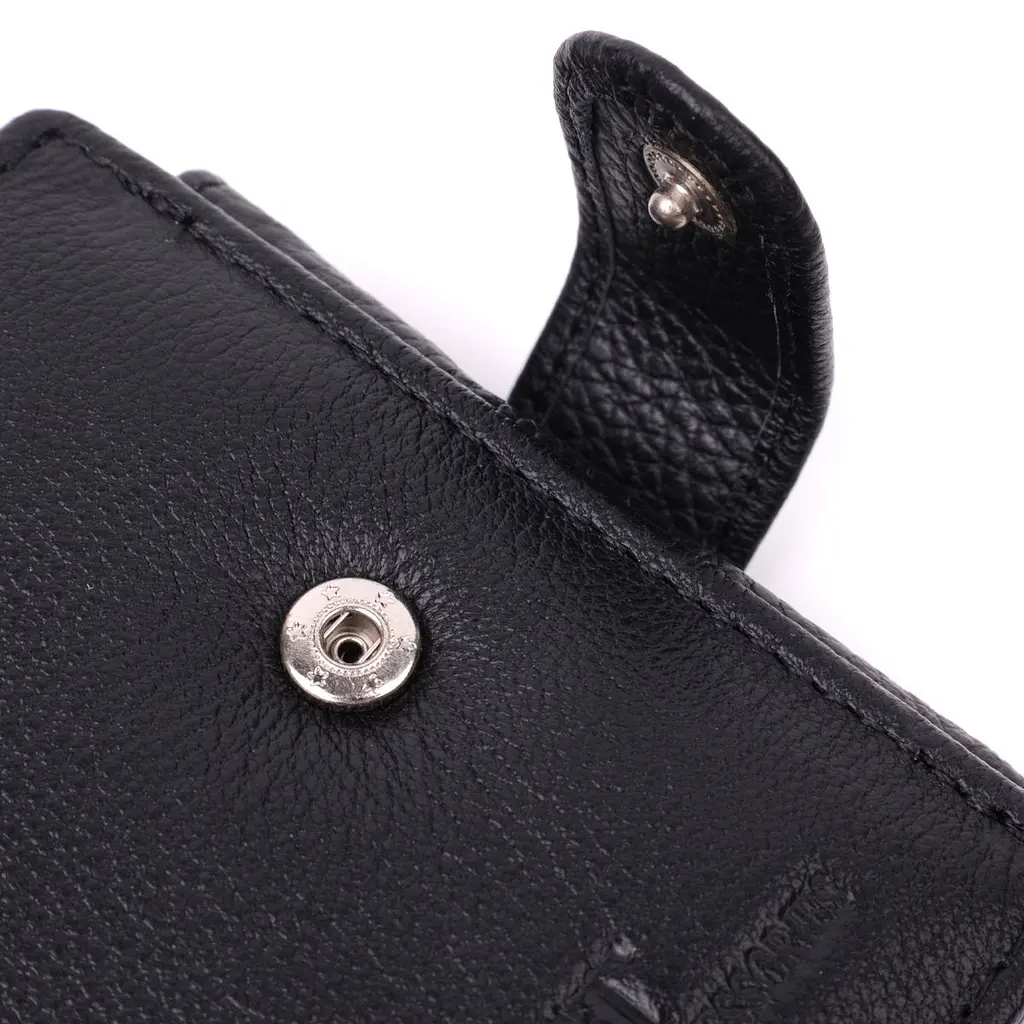 Цікавий гаманець із блоком під документи з натуральної шкіри ST Leather 22480 чорний - фото 9