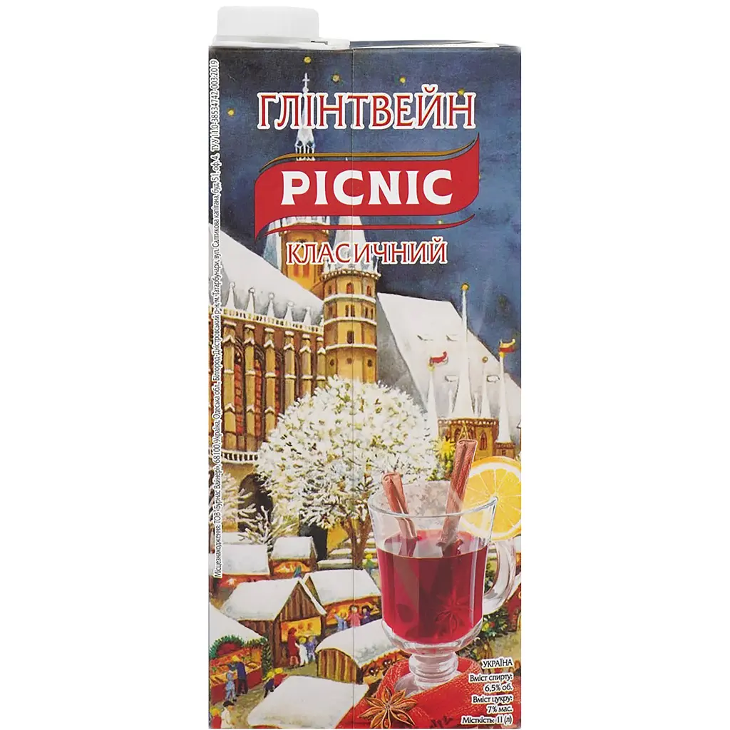 Напій винний Picnic Глінтвейн класичний червоне 1 л - фото 5