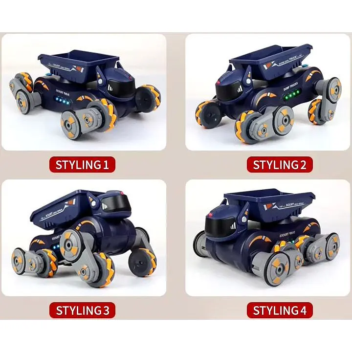 Радіокерований робот JJRC Q187-A Light Spray Stunt Robot Dog Orange/Blue [119114] - фото 2