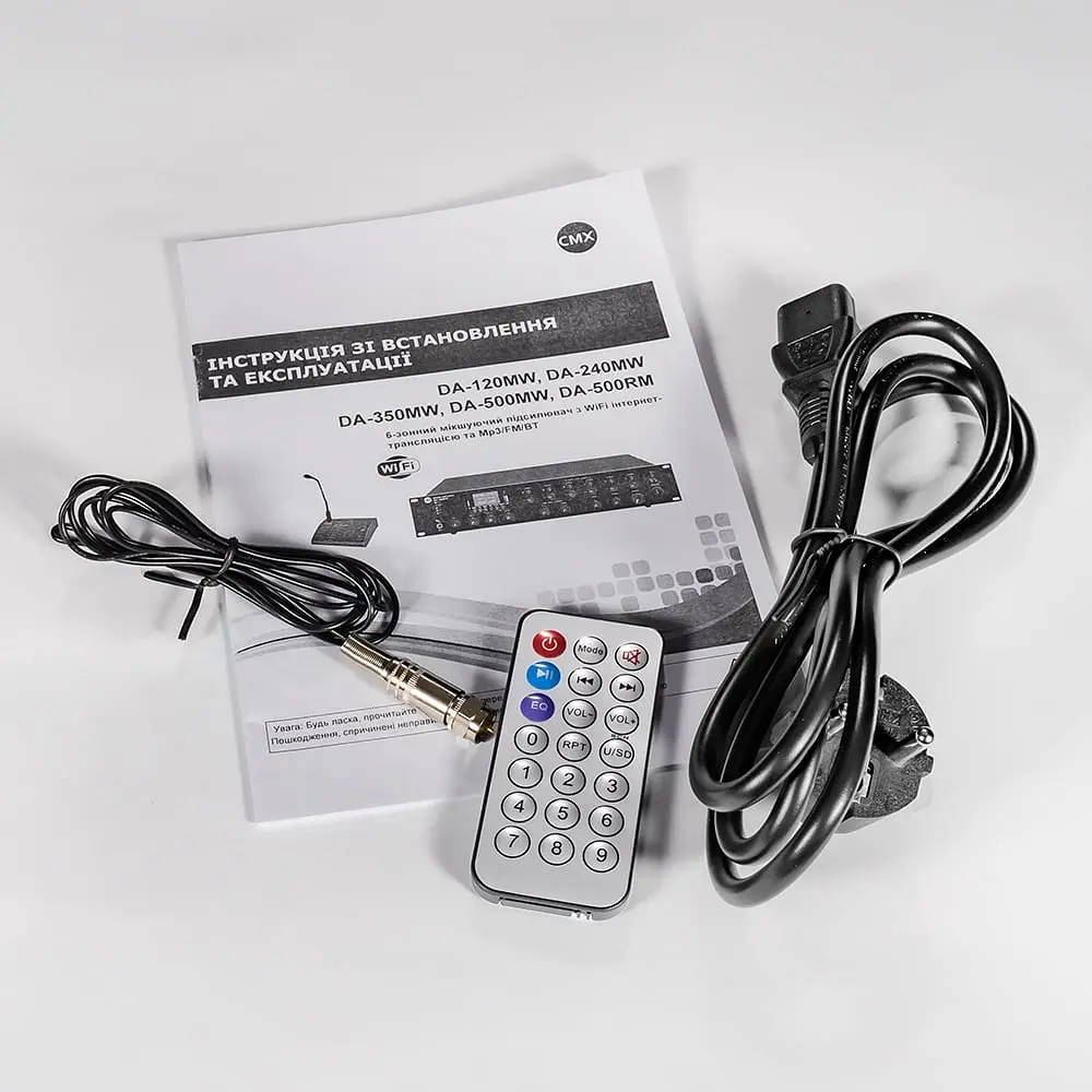 Мікшуючий підсилювач CMX DA-500MW, 6 зон, Wi-Fi, 19'' (17-00020) - фото 5