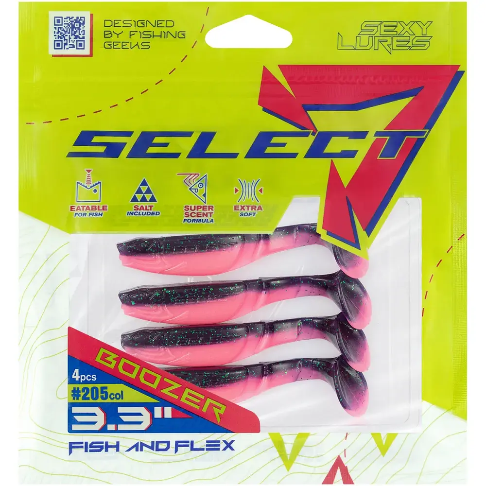 Силікон Select Boozer 3.3" 205 FE (4 шт/уп) - фото 2