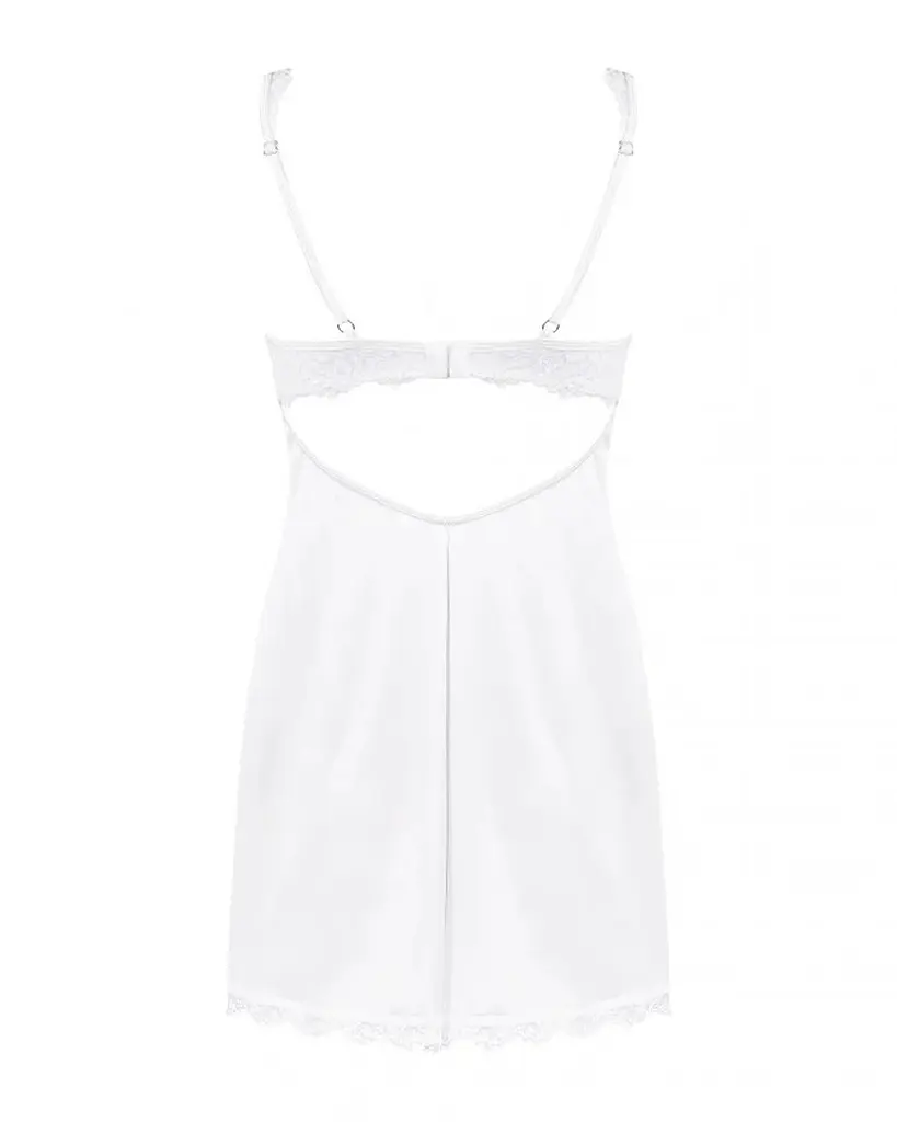 Комплект білизни Obsessive Amor Blanco L/XL (білий) - фото 8