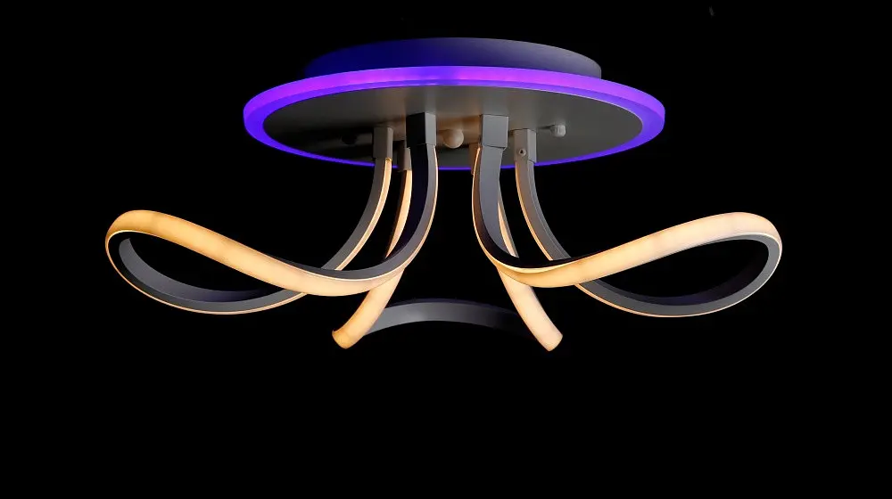 Люстра стельова LED Splendid Ray L78586/3, 104W, білий, сучасний стиль, з пультом, 3 лампи, 50 см - фото 3