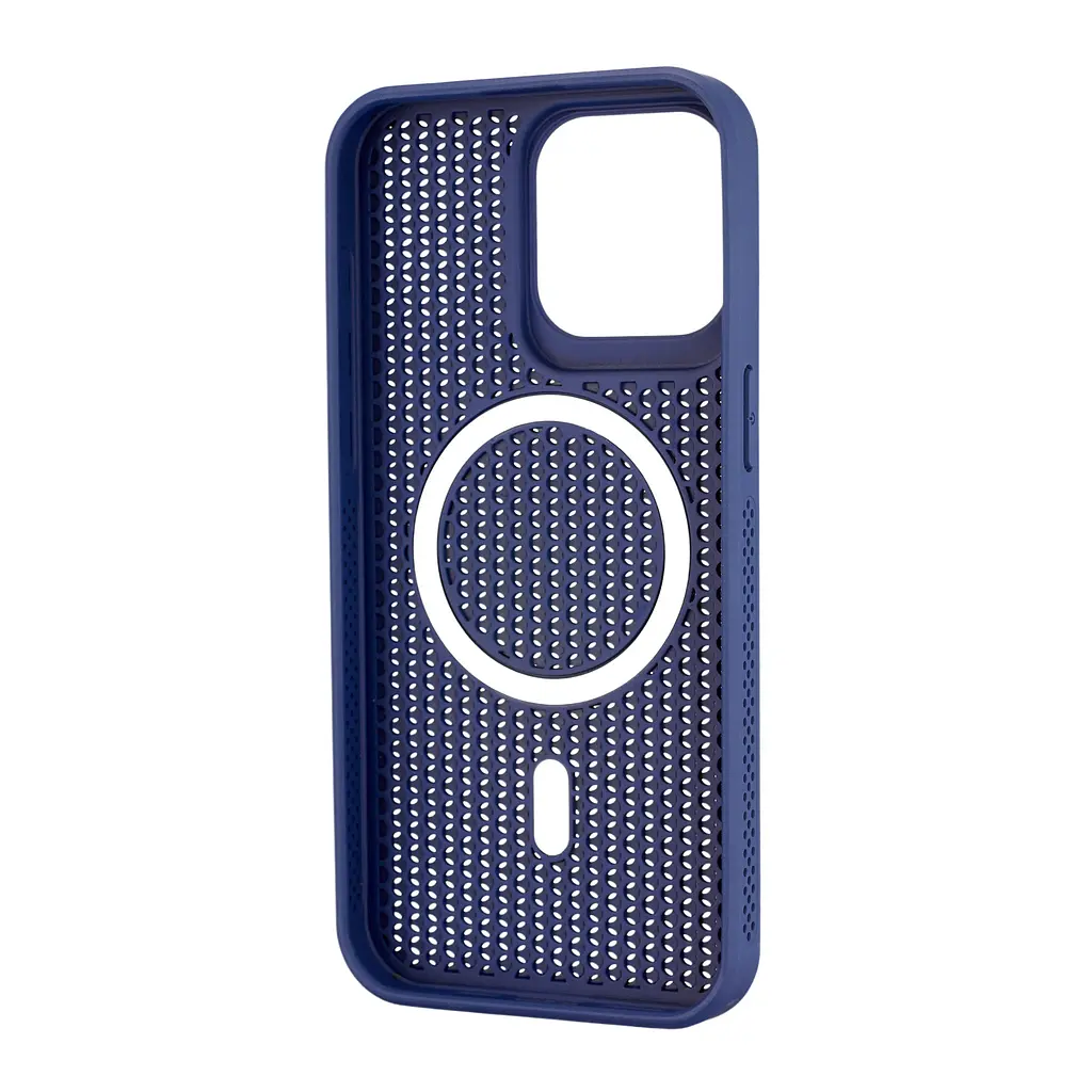 Чохол Silicone Cooling Сase with MagSafe iPhone 15 Pro Max Dark Blue - фото 3