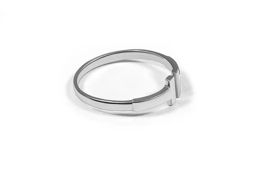Незамкнута каблучка з родієвого срібла 17.5 SK-0074 - фото 2