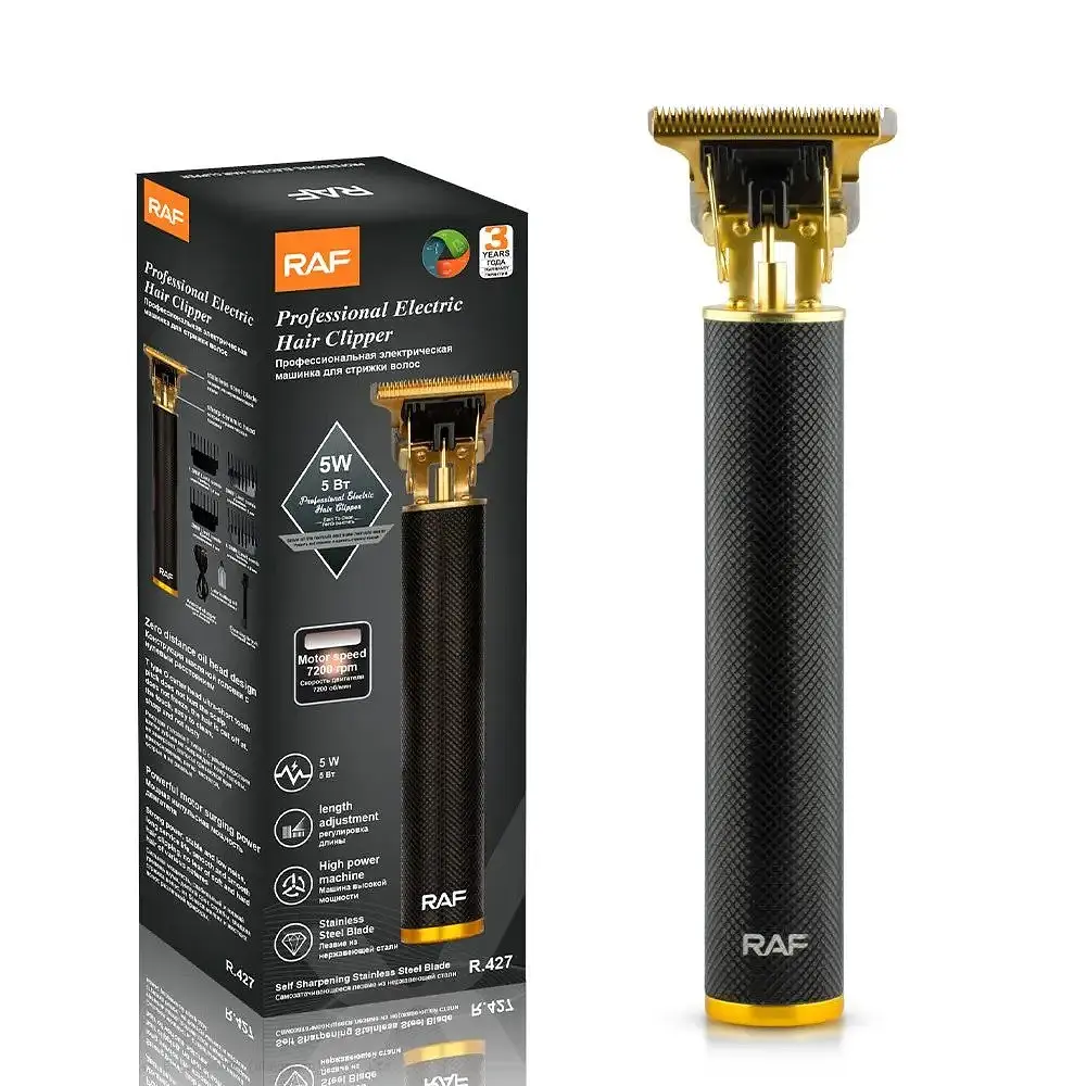 Тример акумуляторний для бороди та волосся RAF R.427 5W Black - фото 4