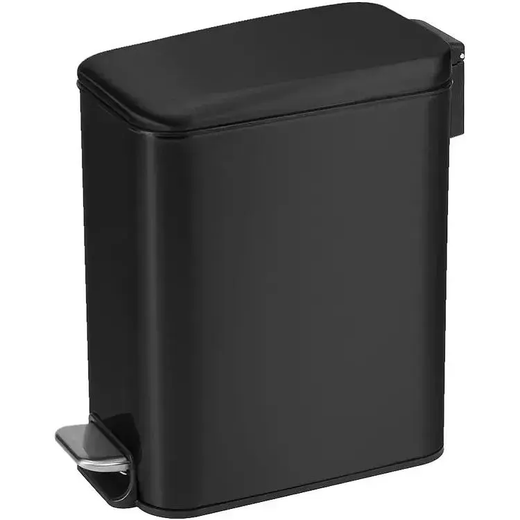Відро для сміття з плавним закриттям прямокутне Mixxus Diverse-TC0312 12л Black MI7091, Чорний матовий