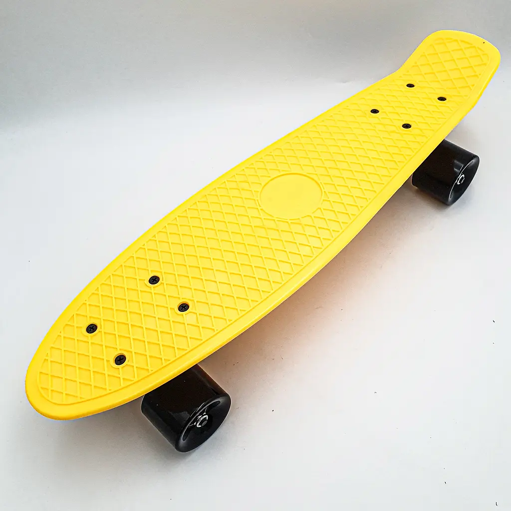 Пенні борд скейт 55х15см до 80кг ABEC 7 матові колеса скейтборд Penny Board Pastel Series жовтий - фото 6