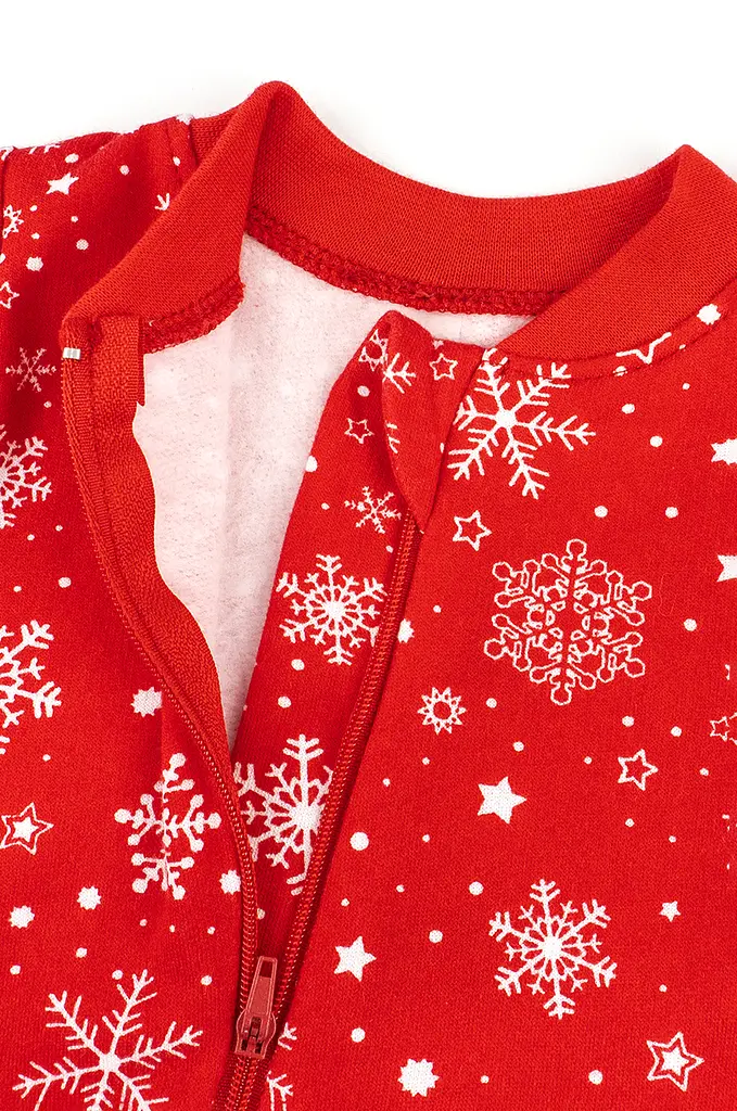 Комбінезон для немовлят Snowflake на блискавці з начосом - фото 3