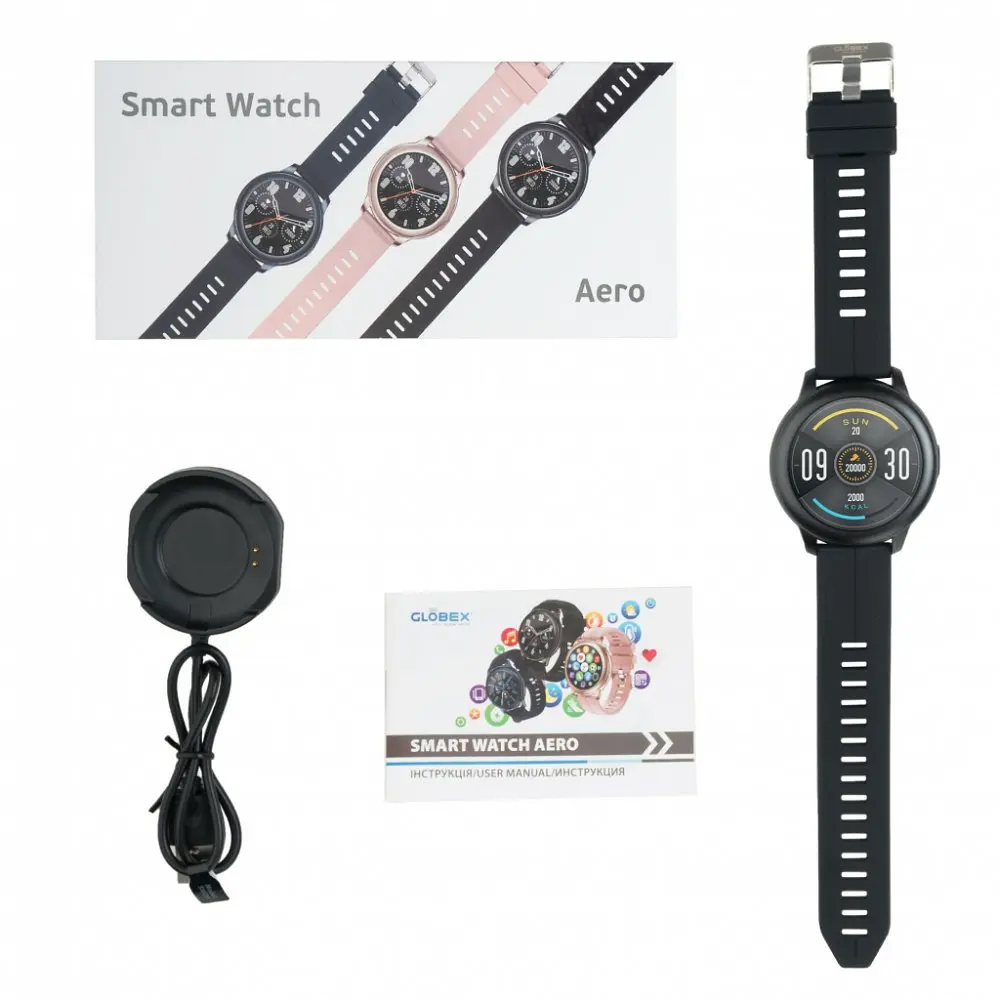 Смарт-годинник Globex Aero Black (UA UCRF) - фото 6