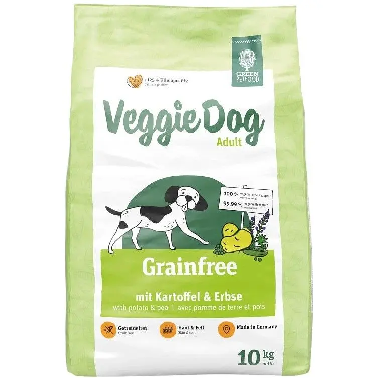 Сухой вегетарианский корм Green Petfood Veggie dog Adult Grainfree для собак с картофелем и горохом 10 кг - фото 2