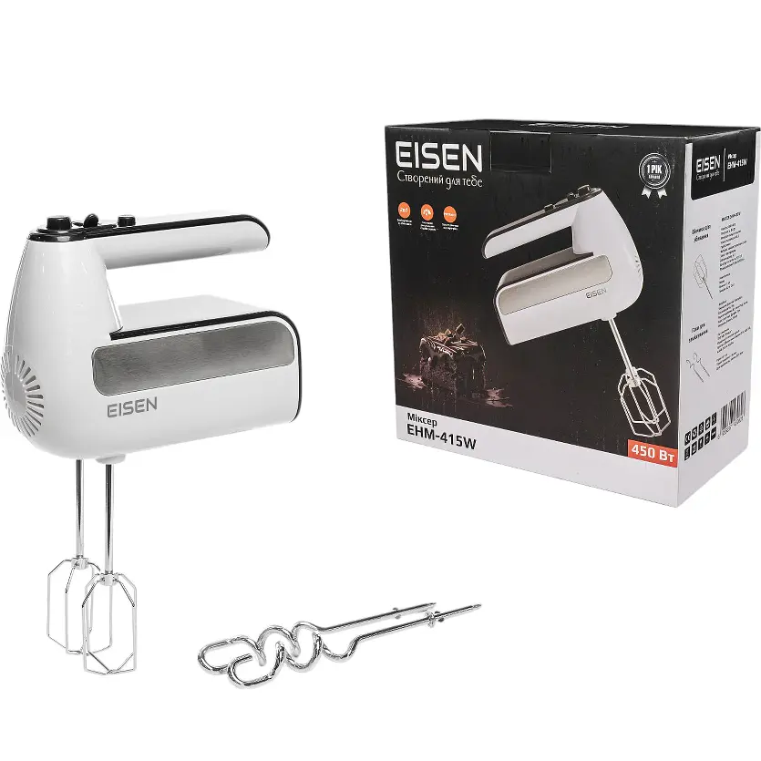 Міксер Eisen EHM-415W чорно-білий (EHM-415W) - фото 6