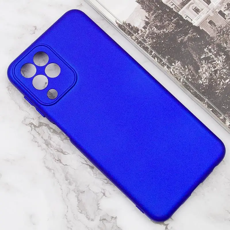 Чехол TPU GETMAN Liquid Silk Full Camera для Samsung Galaxy M33 5G Синий / Iris - фото 4