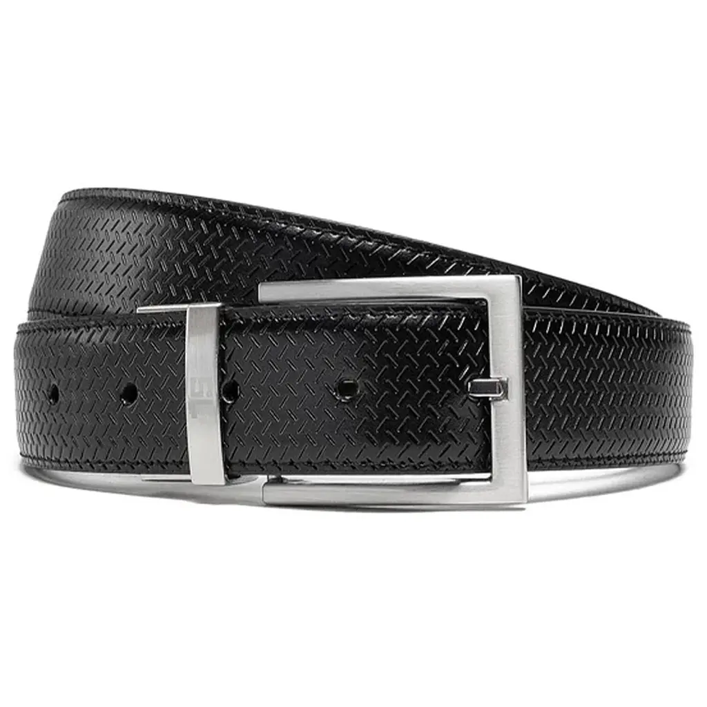 Ремінь чоловічий шкіряний Semi Line Black/Brown (P8232-0 XL) 120 см