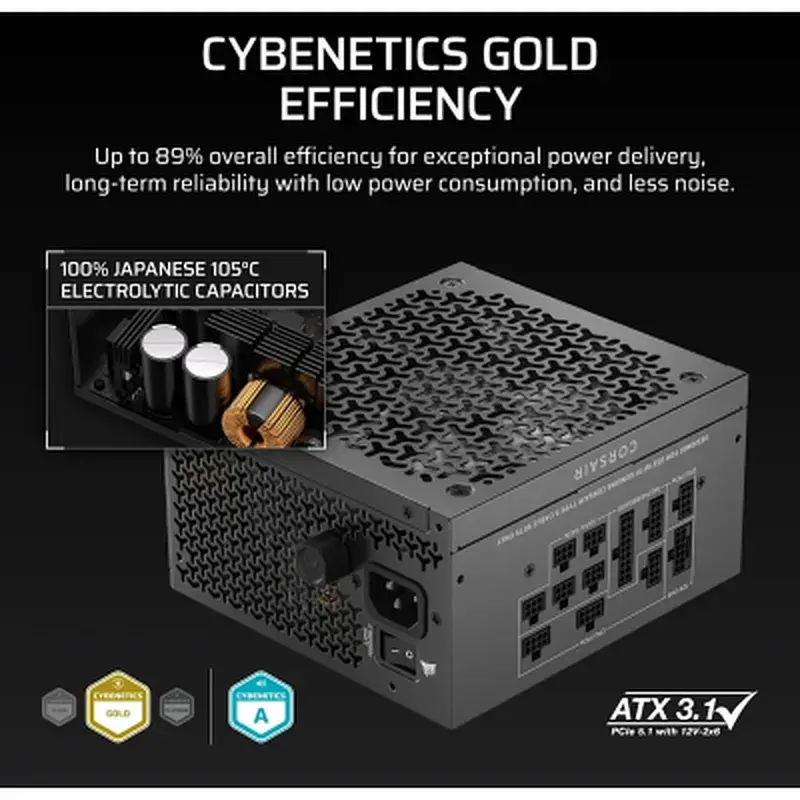 Блок живлення Corsair 750W RM750x Shift ATX 3.1 (CP-9020298-EU) - фото 8