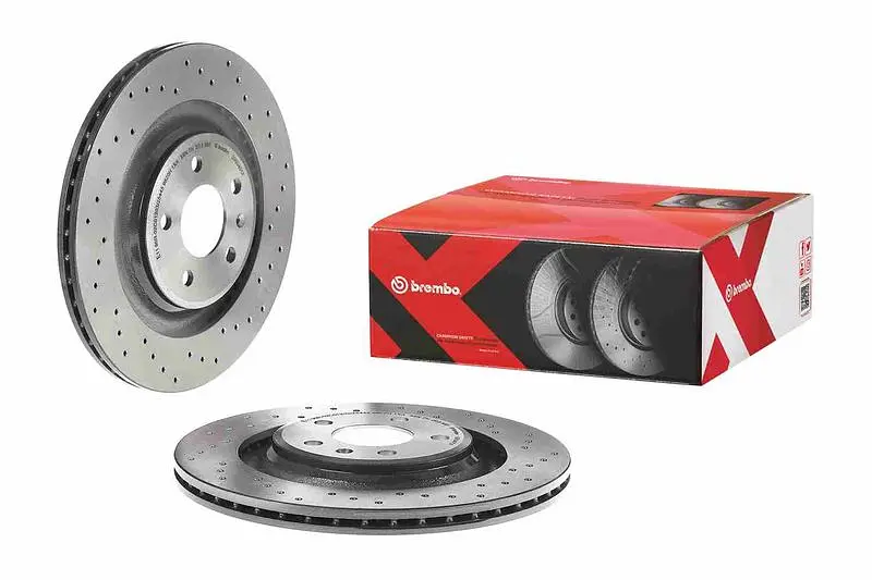 Диск гальмівний задній вентильований Audi Q5, A5, A4 B8 07-19р Brembo (09.B040.1X) - фото 2