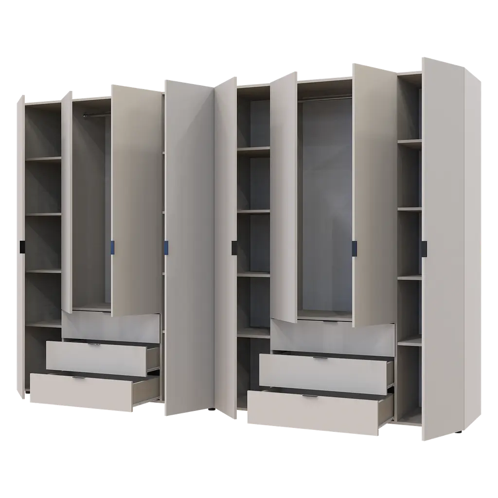 Шафа для одягу Doros Гелар комплект Кашемір 4+4 ДСП 310х49.5х203.4 (80737642) - фото 3