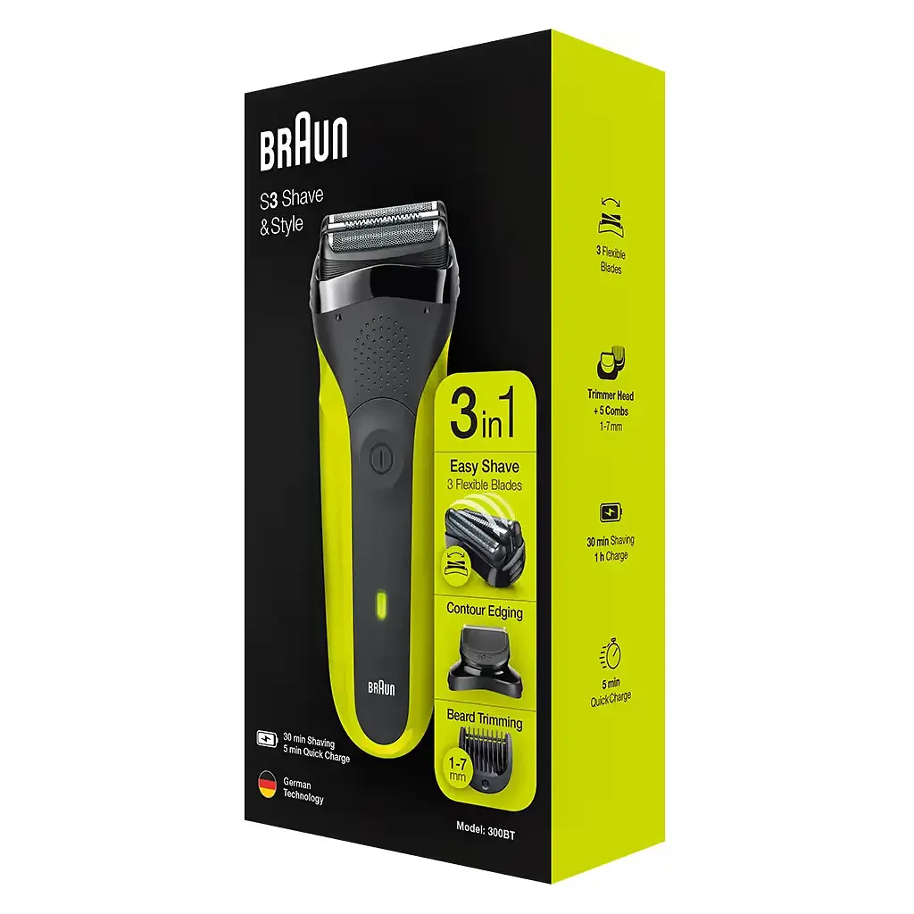 Електробритва Braun Series 3 300BT 5408 black/green - фото 2
