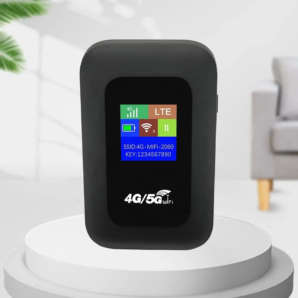 Портативный Wi-Fi модем Mobile Router PH312-E LCD 2.4ГГц, 4G LTE роутер Black (18660) - фото 2